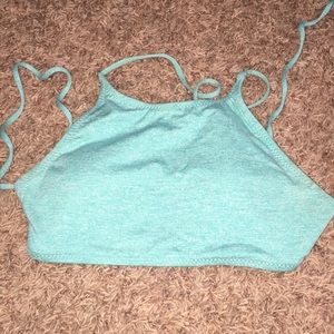 never worn turquoise halter neck bikini top